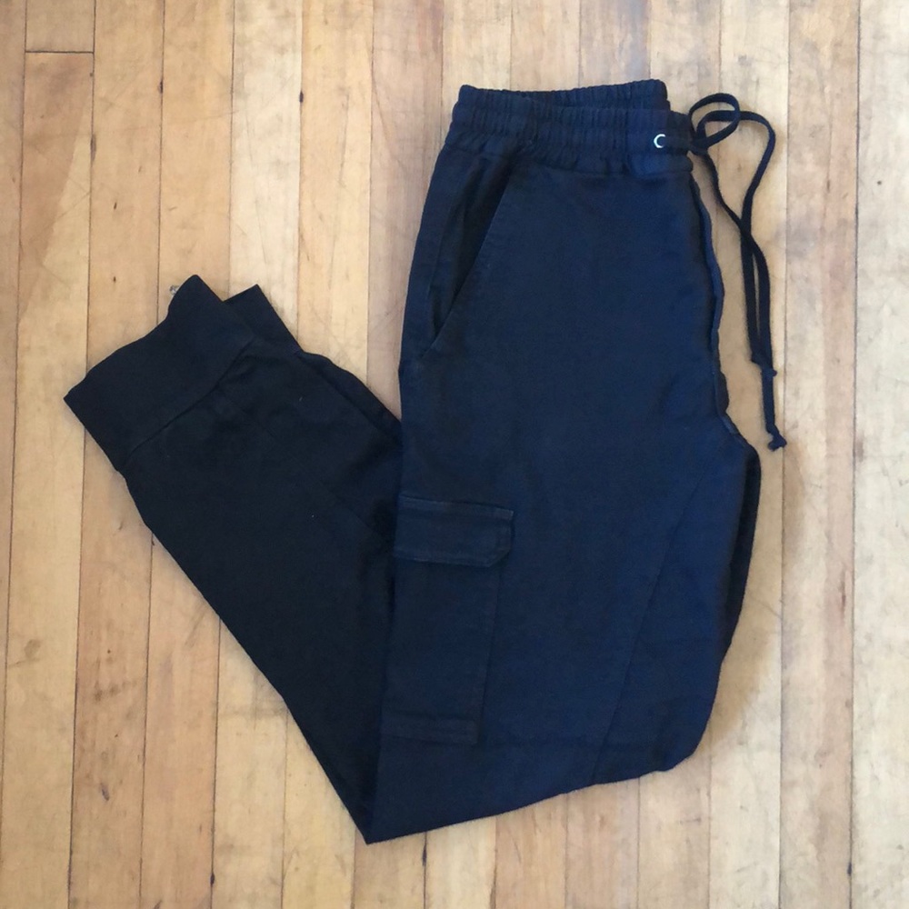 Joe’s Jeans black cargo style sweat pants